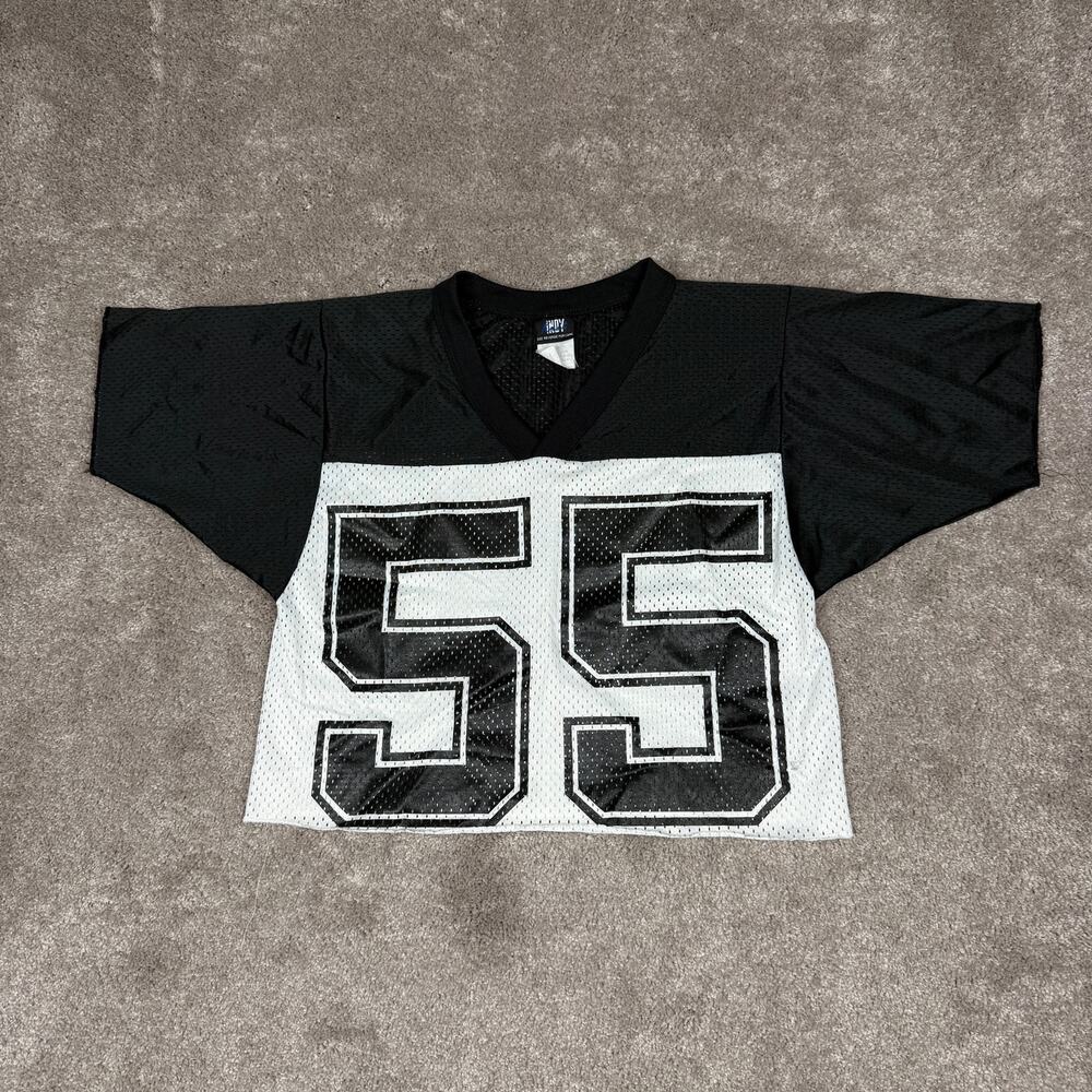 Youth Football Practice Jersey 55 Size 10 Black White Halloween Sportswear